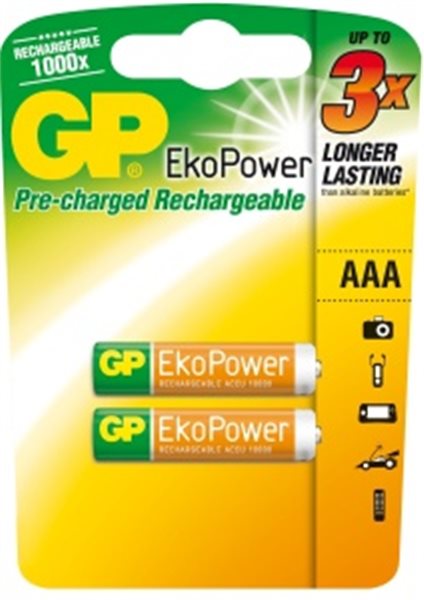Nabíjecí baterie GP Ekopower AAA 2ks 600mAh